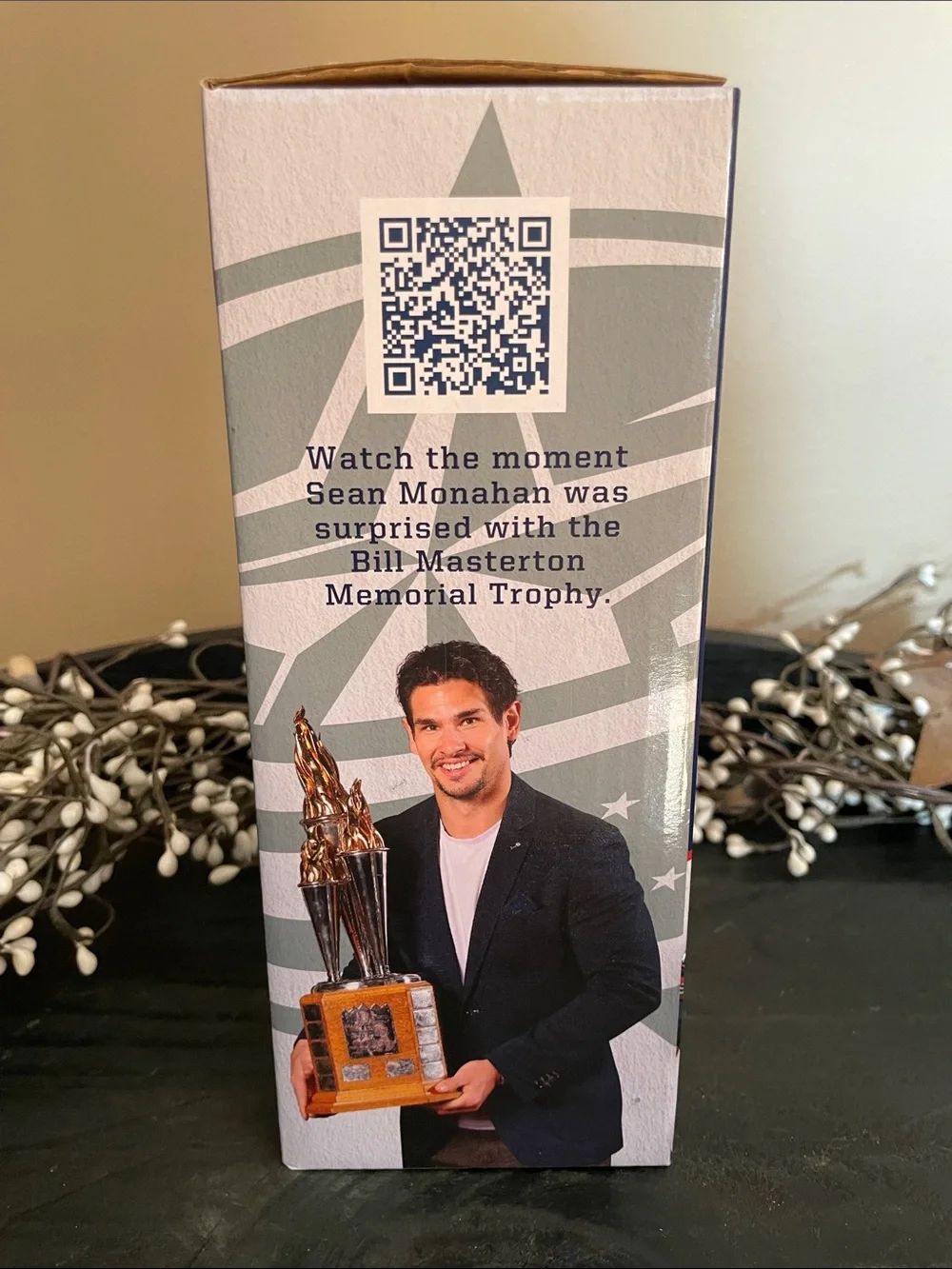NIB Columbus Blue Jackets Sean Monahan “Bill Masterson Trophy” Bobblehead